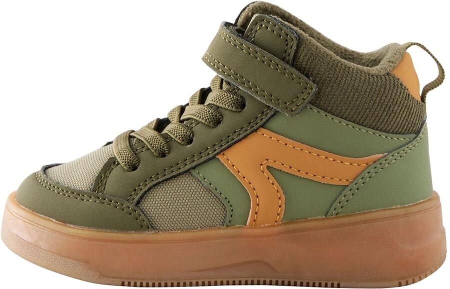 Next Jongens Hoge sneakers met klittenbandsluiting en elastische veters Groen