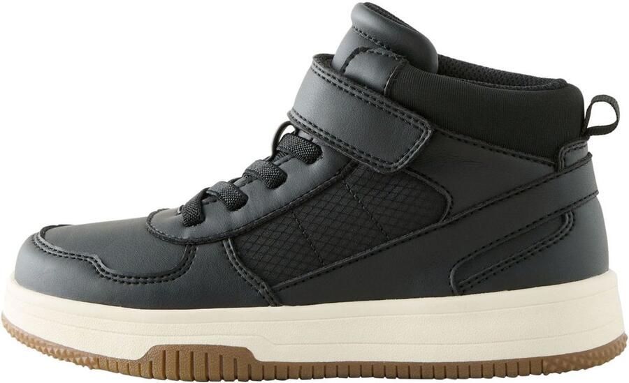 Next Jongens Hoge sneakers met klittenbandsluiting en elastische veters Zwart