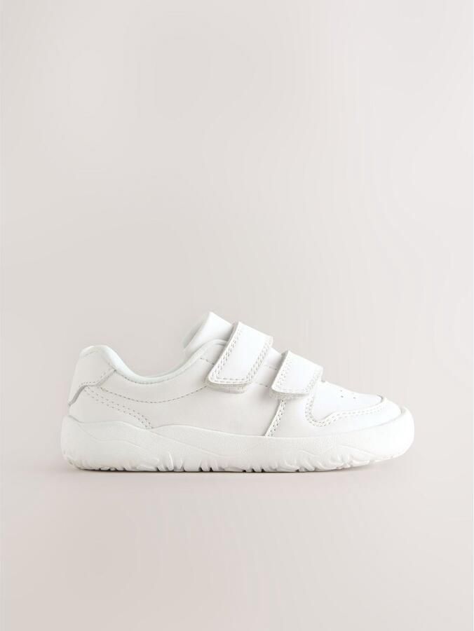 Next Jongens Leren Barefoot-sneakers met klittenbandsluiting Wit