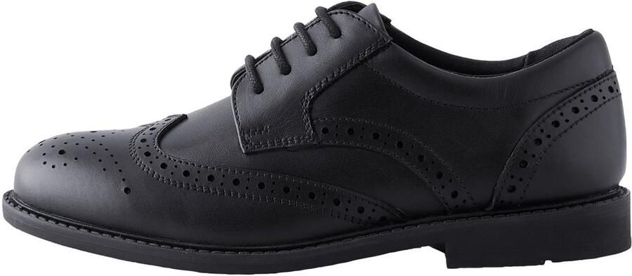 Next Jongens Leren brogue-schoolschoenen met veters Zwart