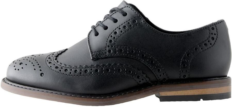 Next Jongens Leren brogues met veters Zwart