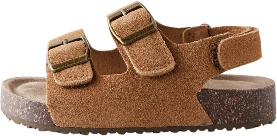 Next Jongens Leren sandalen met dubbele gesp Bruin