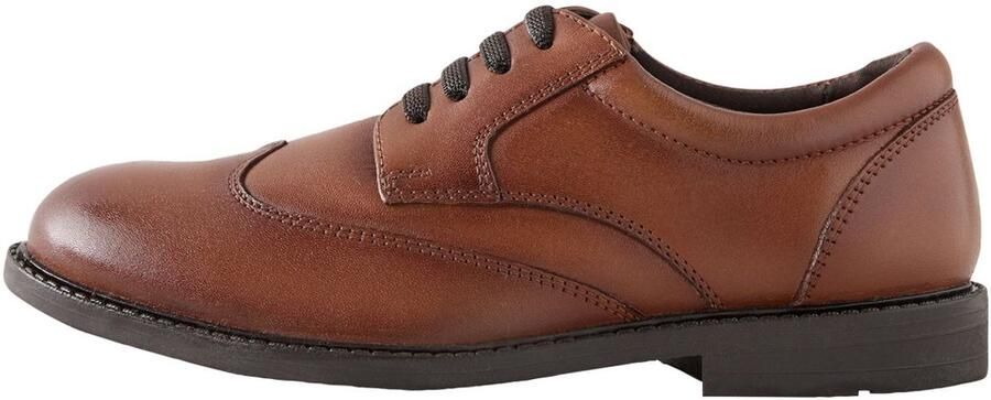 Next Jongens Leren schoenen met elastische veters en vleugeldetail Zwart