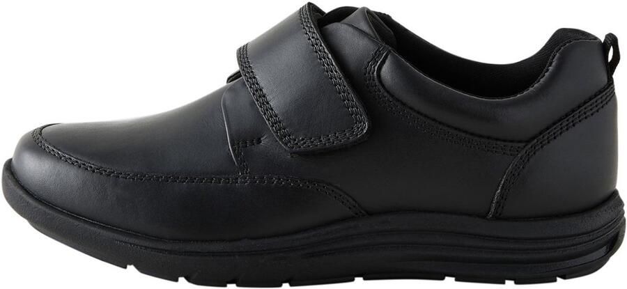 Next Jongens Leren schoolschoenen met 1 klittenbandsluiting Zwart
