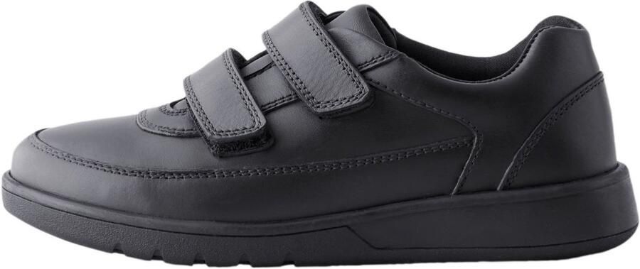 Next Jongens Leren schoolschoenen met 2 klittenbandsluitingen Zwart
