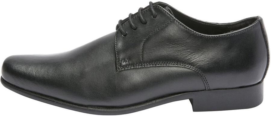 Next Jongens Leren schoolschoenen met veters Zwart