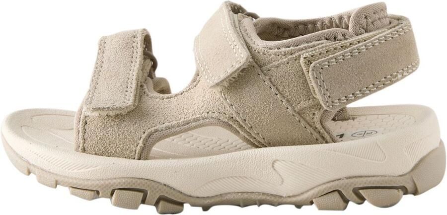 Next Jongens Leren wandelsandalen met klittenbandsluiting Naturel