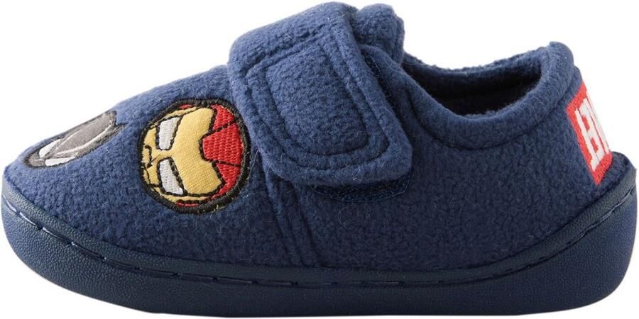 Next Jongens Marvel pantoffels met klittenbandsluiting en voetbed Blauw