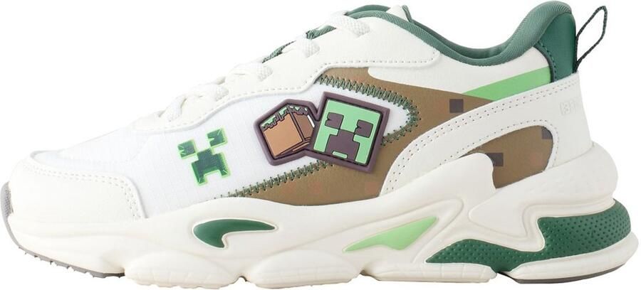 Next Jongens Minecraft sneakers met elastische veters Wit