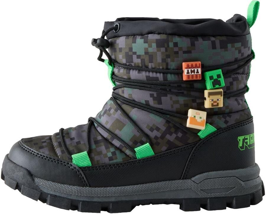 Next Jongens Minecraft snowboots Zwart
