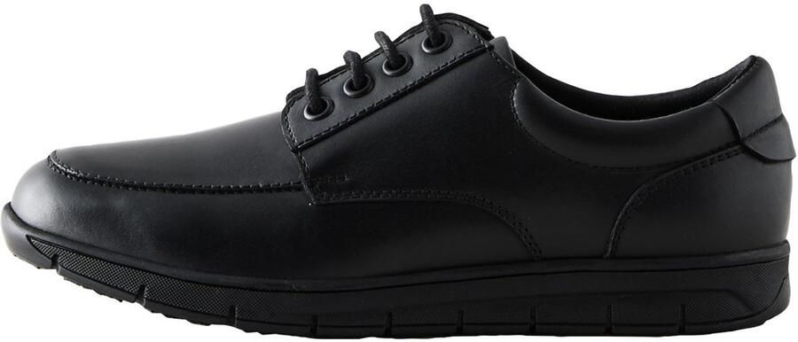 Next Jongens Modieuze leren veterschoenen voor school Zwart