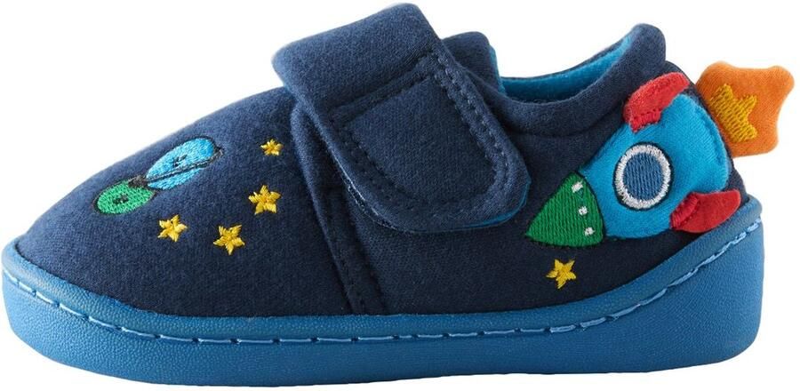 Next Jongens Pantoffels met klittenbandsluiting en voetbed Blauw