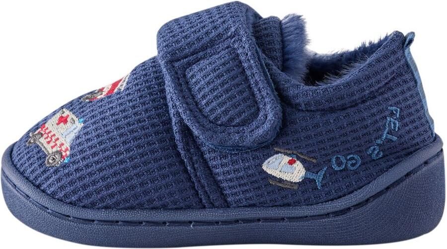 Next Jongens Pantoffels met klittenbandsluiting en voetbed Blauw