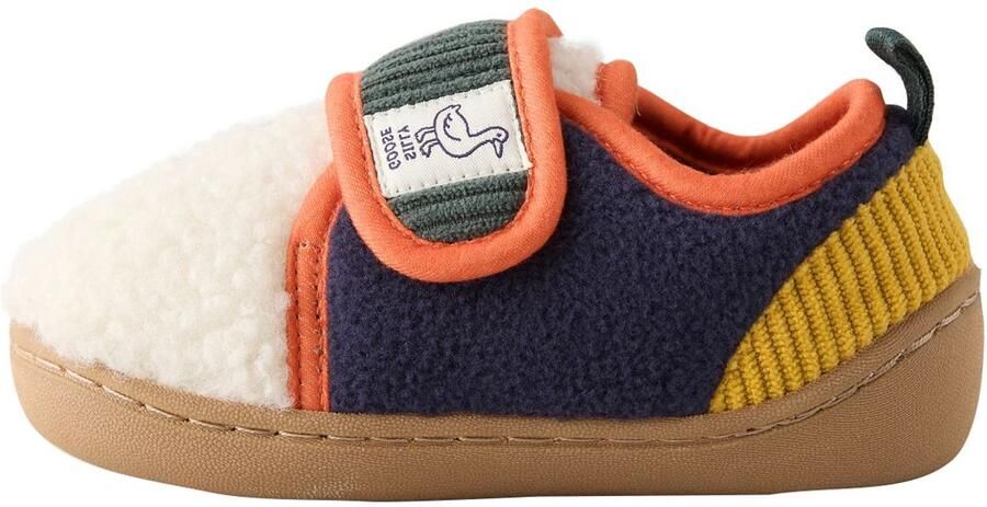 Next Jongens Pantoffels met klittenbandsluiting en voetbed Crème