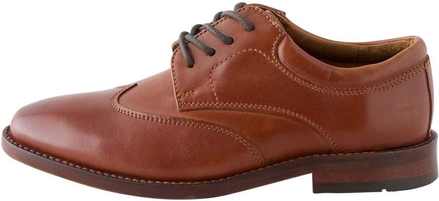 Next Jongens Premium leren veterschoenen met vleugelneus Bruin