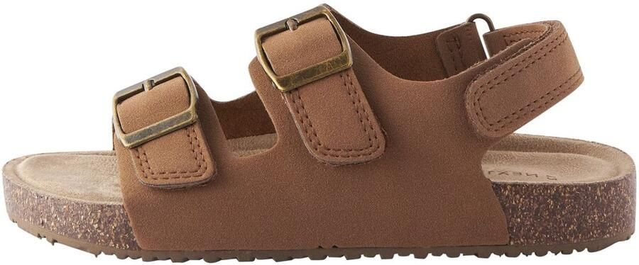 Next Jongens Sandalen met verzacht voetbed en dubbele gesp Bruin