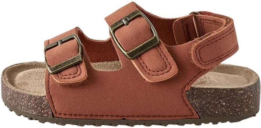 Next Jongens Sandalen met verzacht voetbed en twee gespbandjes Bruin