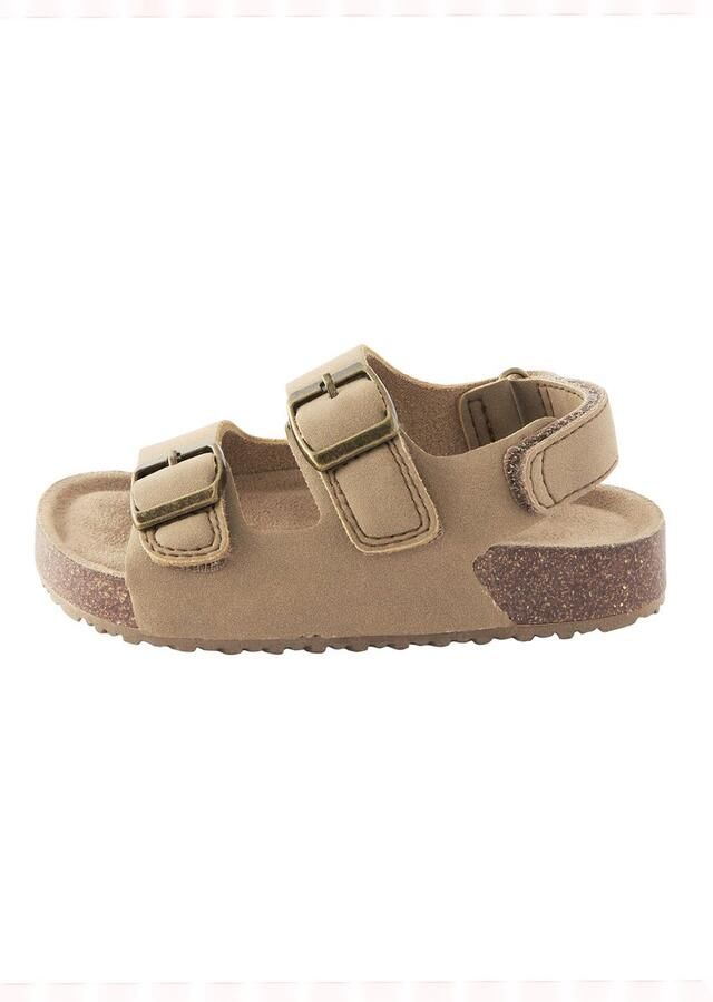 Next Jongens Sandalen met verzacht voetbed en twee gespbandjes Naturel