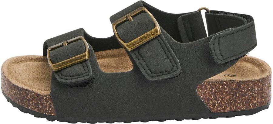 Next Jongens Sandalen met verzacht voetbed en twee gespbandjes Zwart