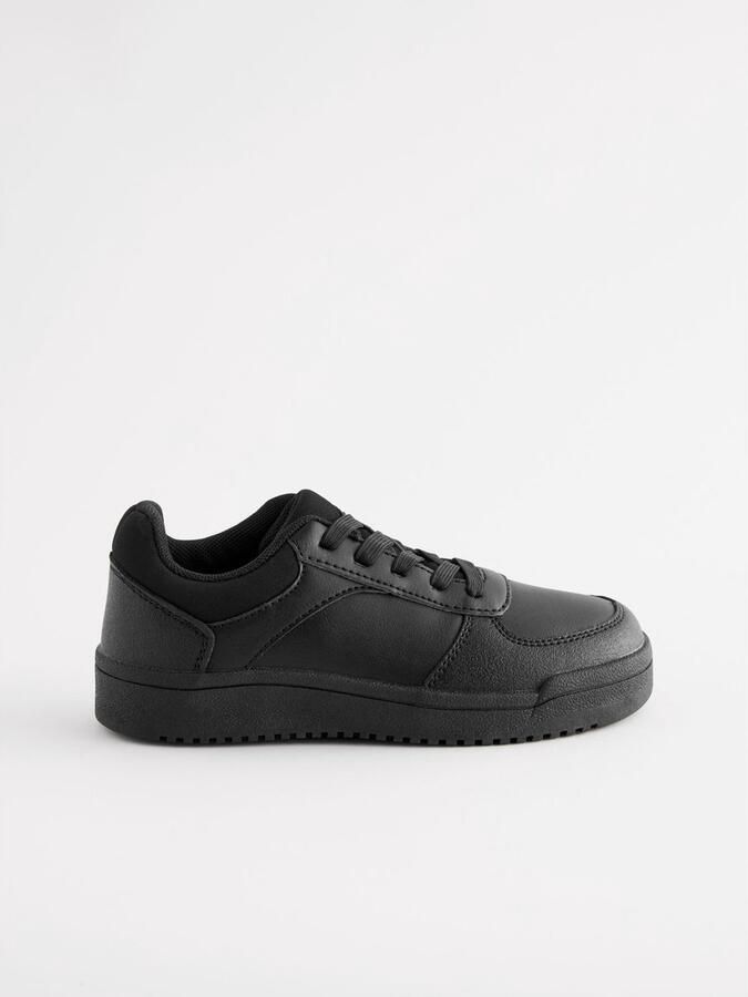 Next Jongens Schoolschoenen met veters brede pasvorm (G) Zwart