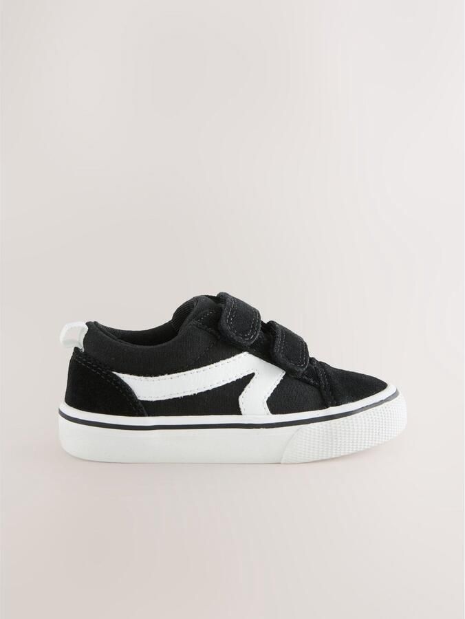 Next Jongens Sneakers met klittenbandsluiting en brede pasvorm (G) Zwart