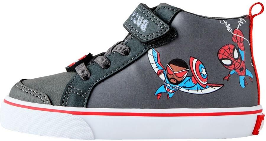 Next Jongens Spidey And Friends laarzen met klittenbandsluiting en elastische veters Grijs