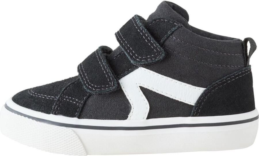Next Jongens Suède hoge sneakers met klittenbandsluiting Zwart