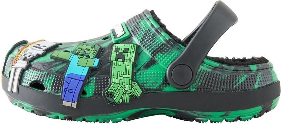 Next Jongens Warme gevoerde Minecraft pantoffelklompen Groen