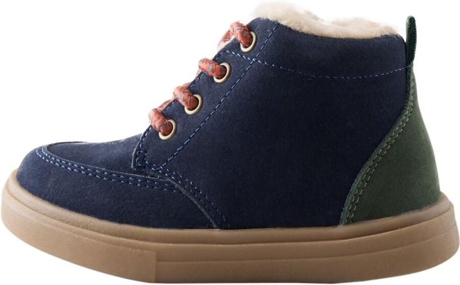 Next Jongens Warme gevoerde veterlaarzen Blauw
