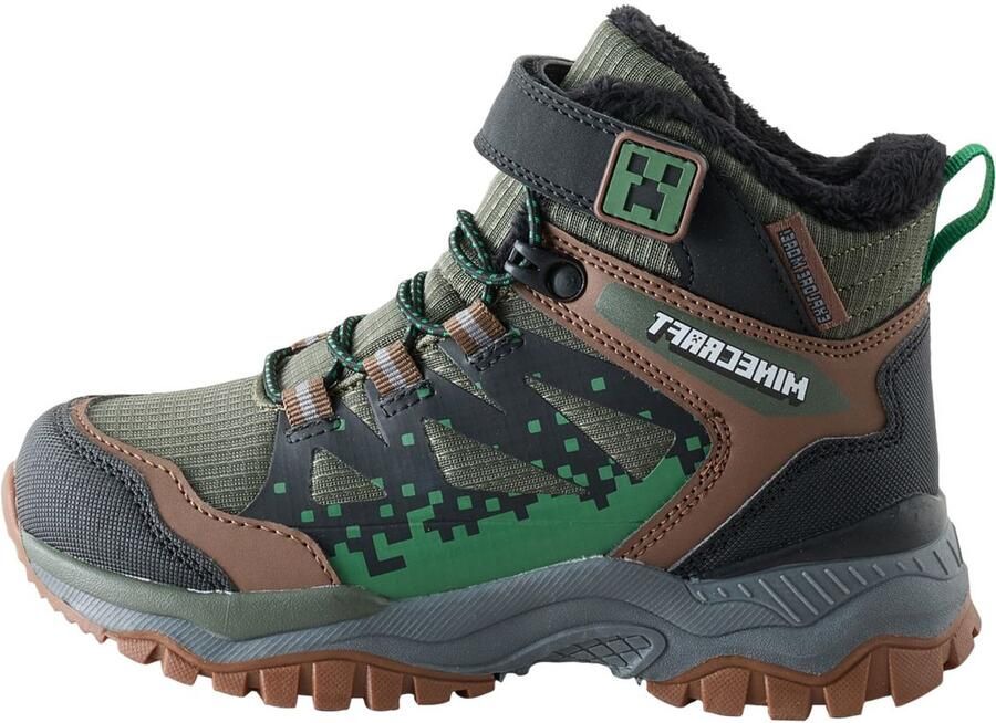 Next Jongens Waterbestendige Minecraft wandelschoenen met elastische veters Groen