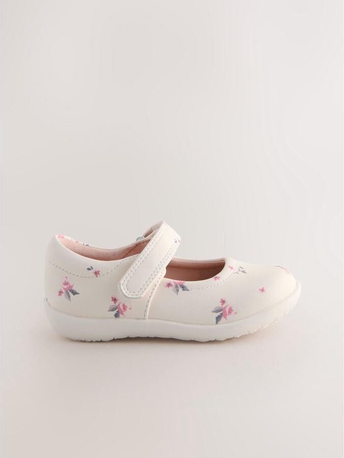 Next Meisjes Eerste loopschoenen Mary Jane-schoenen met brede pasvorm (G) Crème