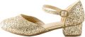 Next Meisjes Feestelijke schoenen met laag hakje bandje en brede pasvorm Goud - Goud