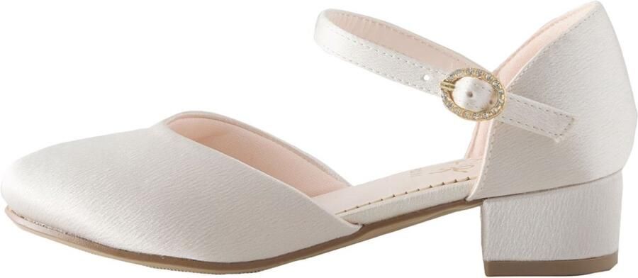 Next Meisjes Feestelijke schoenen met laag hakje bandje en brede pasvorm Naturel