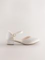 Next Meisjes Feestelijke schoenen met laag hakje en bandje Crème - Ivory/Wit
