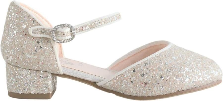 Next Meisjes Feestelijke schoenen met laag hakje en bandje Wit