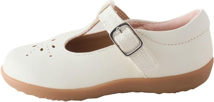Next Meisjes First Walker schoenen met T-bandje en klittenbandsluiting brede pasvorm (G) Wit
