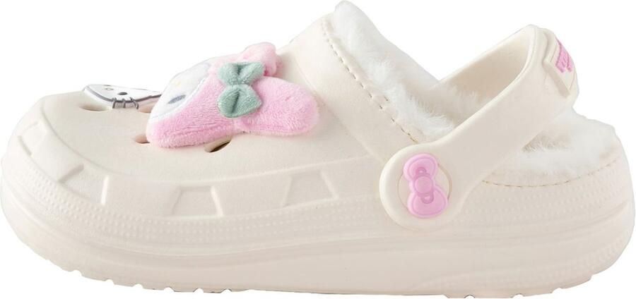 Next Meisjes Hello Kitty and Friends pantoffelklompen met voering van imitatiebont Crème