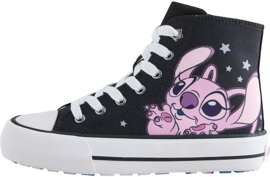 Next Meisjes Hoge Lilo & Stitch sneakers Zwart