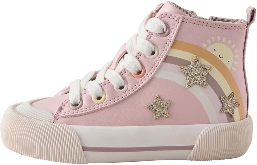 Next Meisjes Hoge sneakers met brede pasvorm (G) Roze