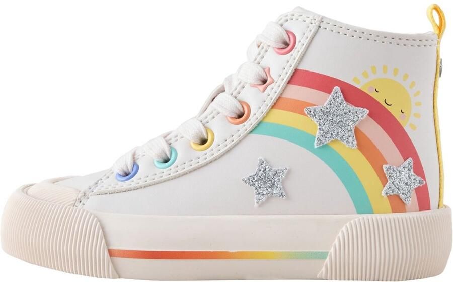 Next Meisjes Hoge sneakers met brede pasvorm (G) Wit