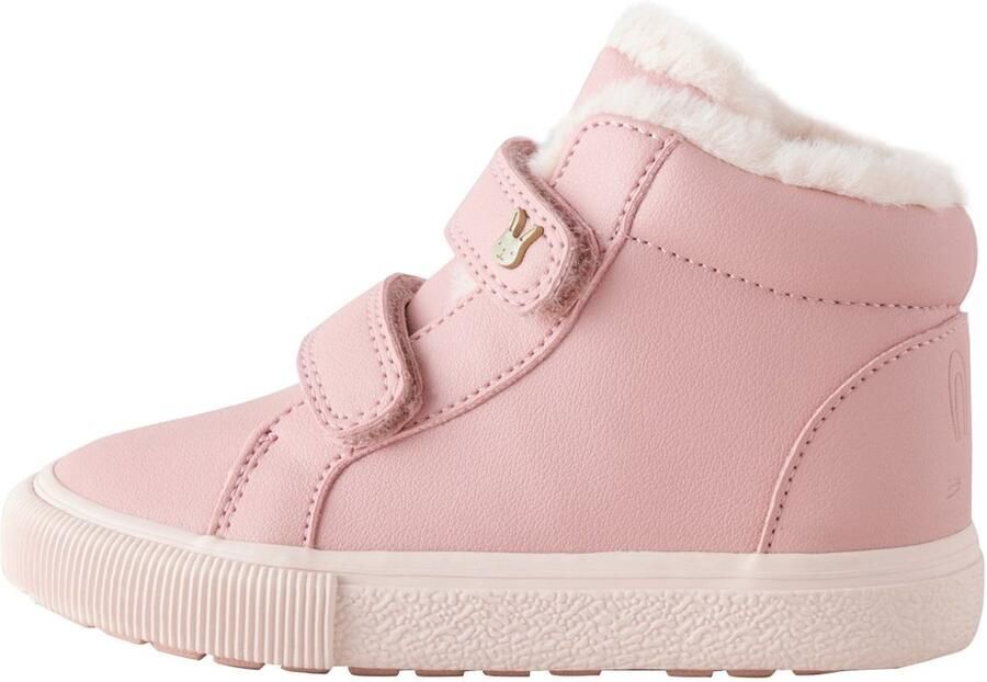 Next Meisjes Hoge sneakers met klittenbandsluiting en brede pasvorm (G) Roze