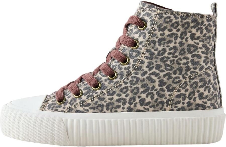 Next Meisjes Hoge vetersneakers Dierenprint