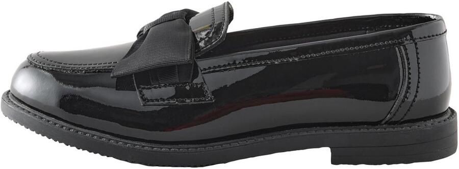 Next Meisjes Leren loafers met strik voor school Zwart