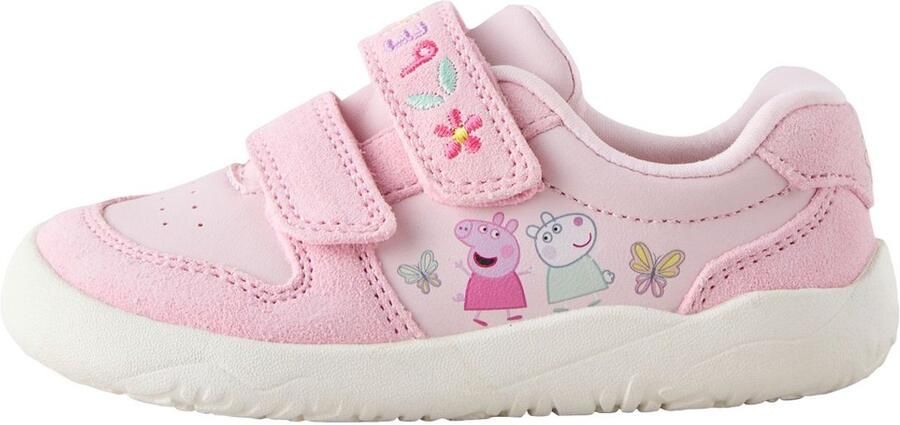 Next Meisjes Leren Peppa Pig barefoot-sneakers met klittenbandsluiting Roze