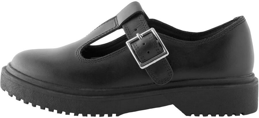 Next Meisjes Leren stoere schoolschoenen met T-bandje Zwart