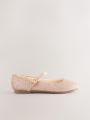 Next Meisjes Mary Jane gelegenheidsschoenen met brede pasvorm (G) Roze - Rose/Goud