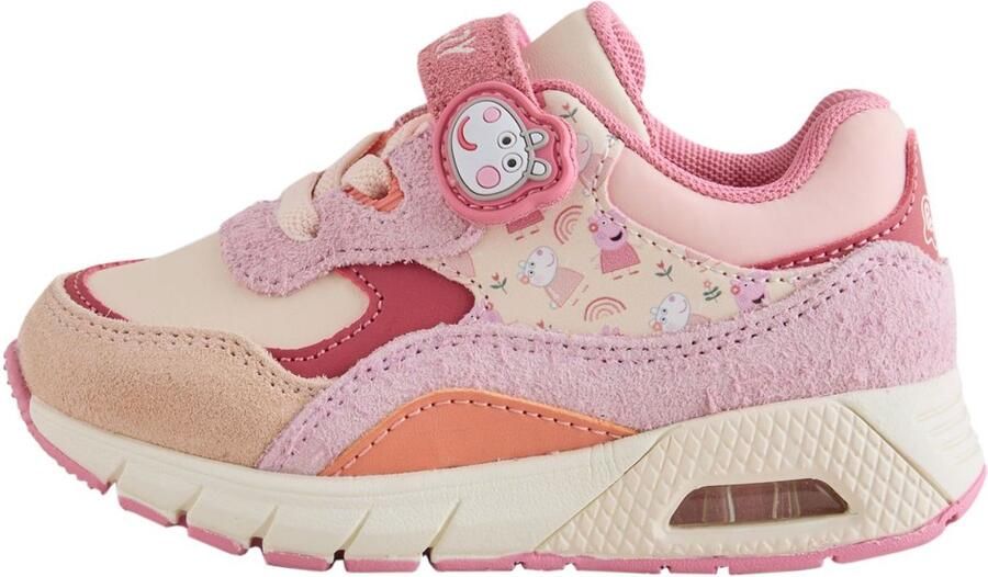 Next Meisjes Peppa Pig Bubble sneakers met elastische veters en klittenbandsluiting Roze