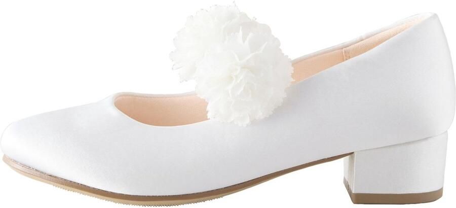 Next Meisjes Satijnen Mary Jane-schoenen bloemenmeisje speciale gelegenheid Wit