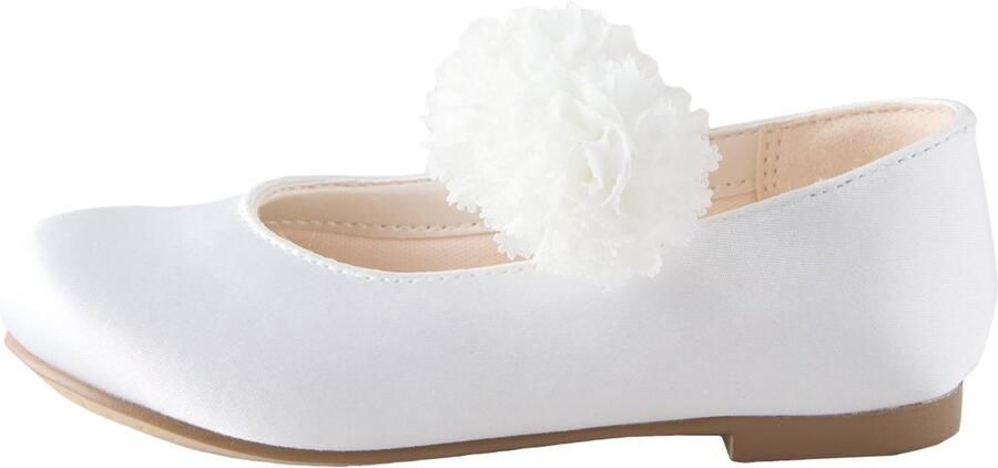 Next Meisjes Satijnen Mary Jane-schoenen brede pasvorm bloemenmeisje speciale gelegenheid (G) Wit