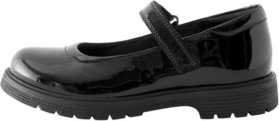 Next Meisjes School Leren Mary Jane-schoenen met dikke zool Zwart